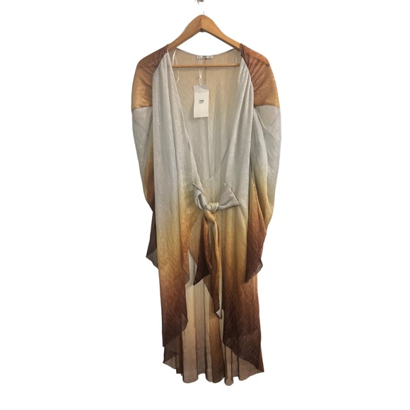 ZARA Metallic Ombre Kimono Cover-Up – Size Small (New With Tags) - Picture 1 of 4